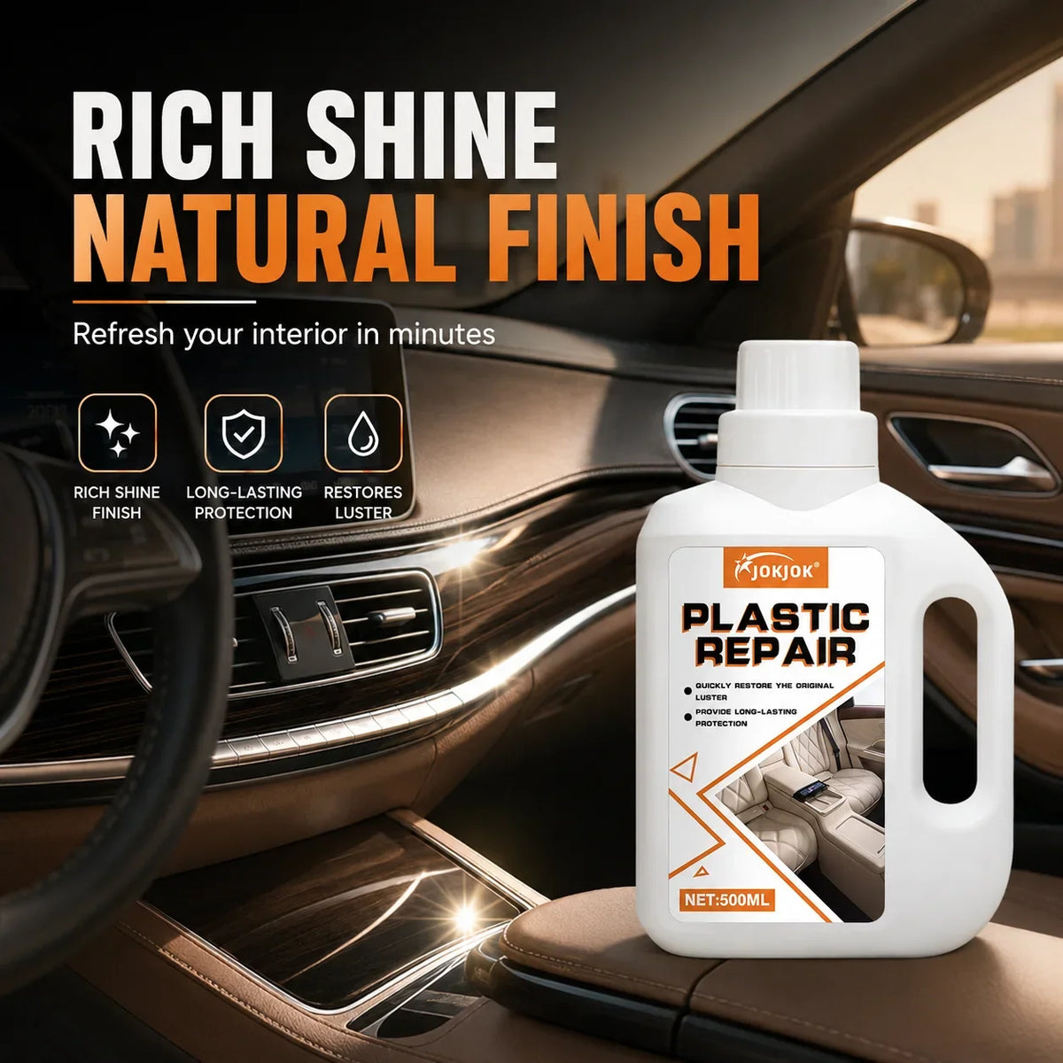 500ml Multipurpose Car Interior Cleaner & Polish Spray