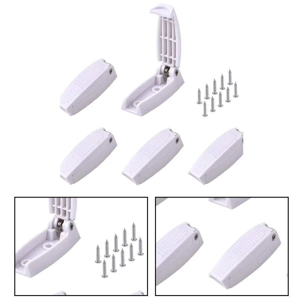 RV Door Holder Latch Set – ABS Travel Trailer Door Catch 5 Pack