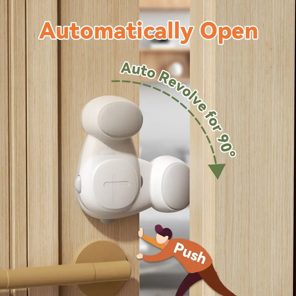Rotating Finger Pinch Guard Safety Door Stopper – No Drill