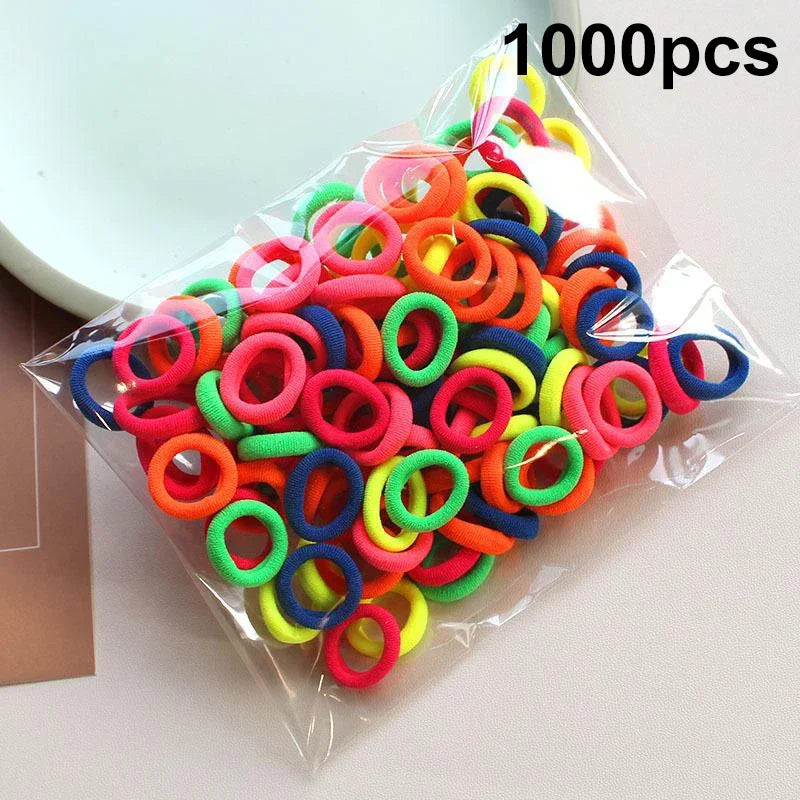 200PCS Colorful Nylon Elastic Hair Ties for Girls | Ponytail Bands
