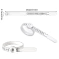 Ring Sizer Finger Gauge Ruler – US Sizes 1–17 with Magnifier