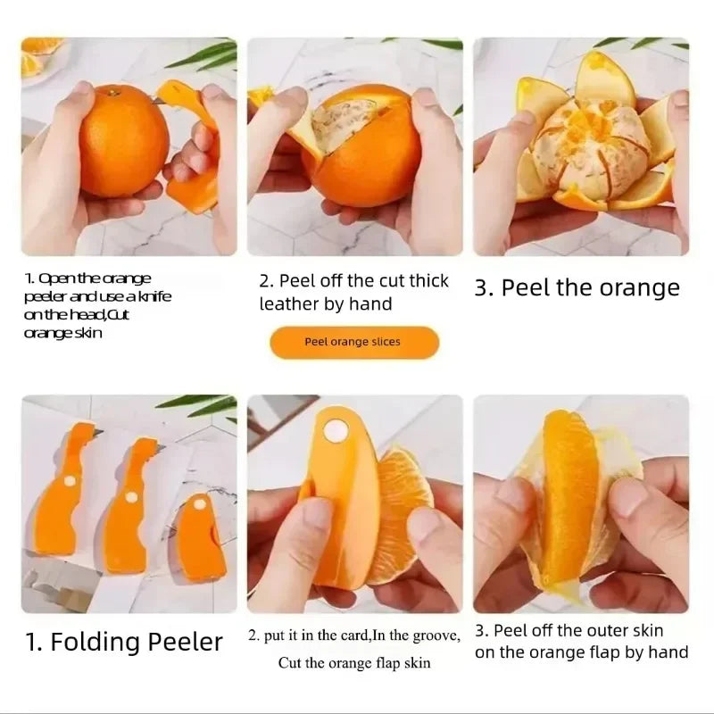 3-Piece Portable Orange Peeler & Citrus Stripper Set