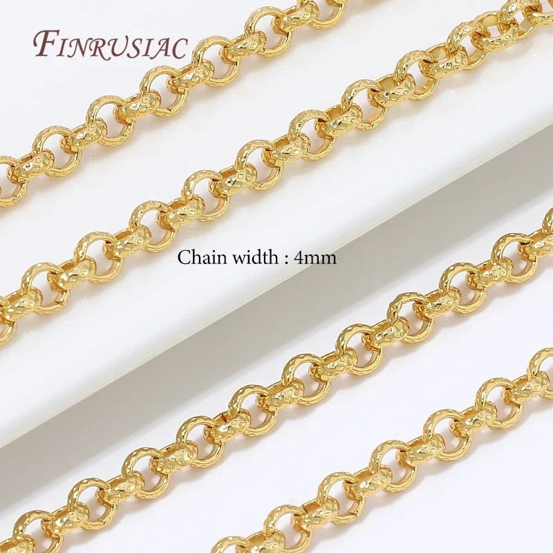 18K Gold Plated Oval Cable Chain Bulk Spool | DIY Jewelry