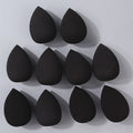 10PCS Black Makeup Sponge Eggs – Dry & Wet Foundation Puffs
