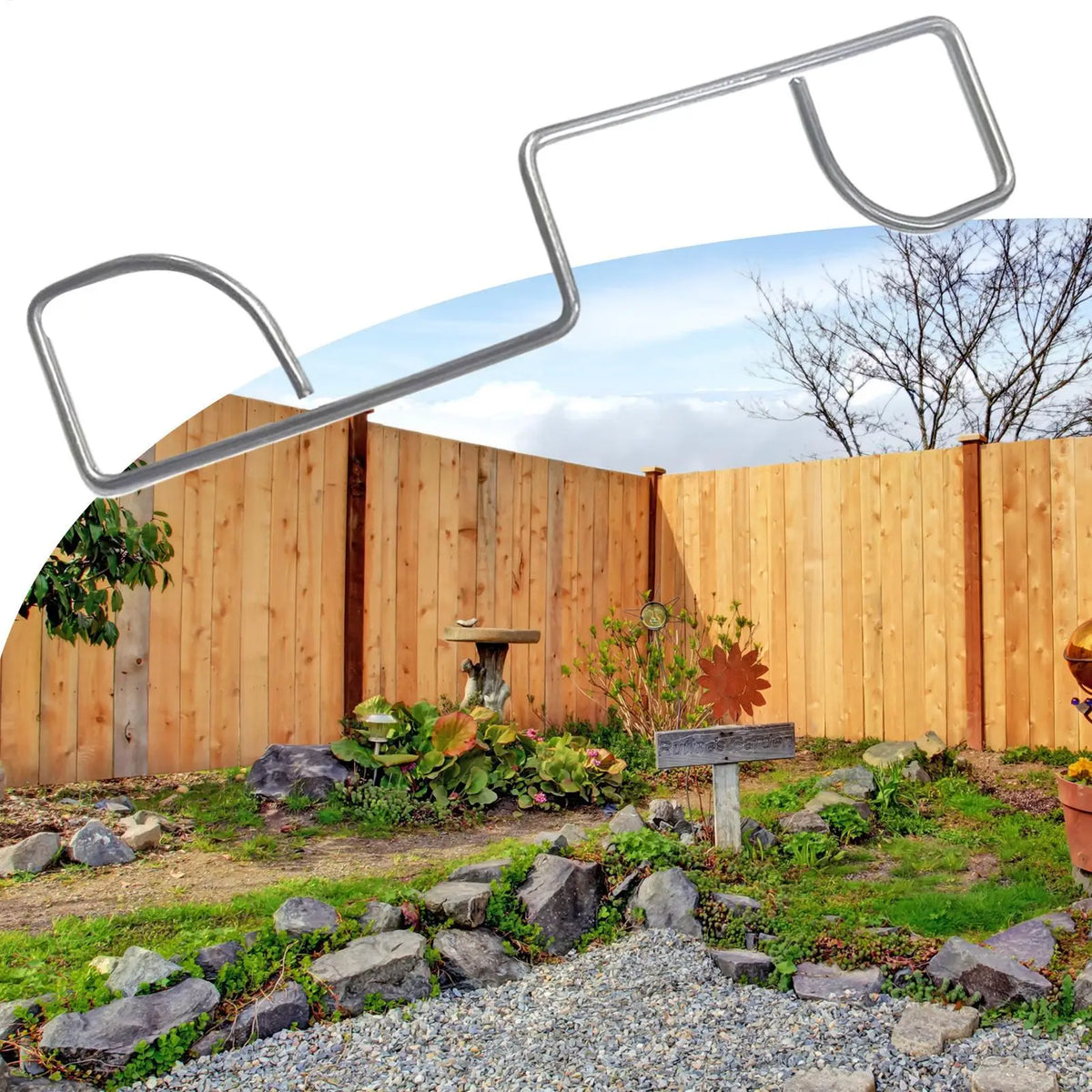 Stainless Steel Fence Clips 25-Pack | Garden Post Clamps
