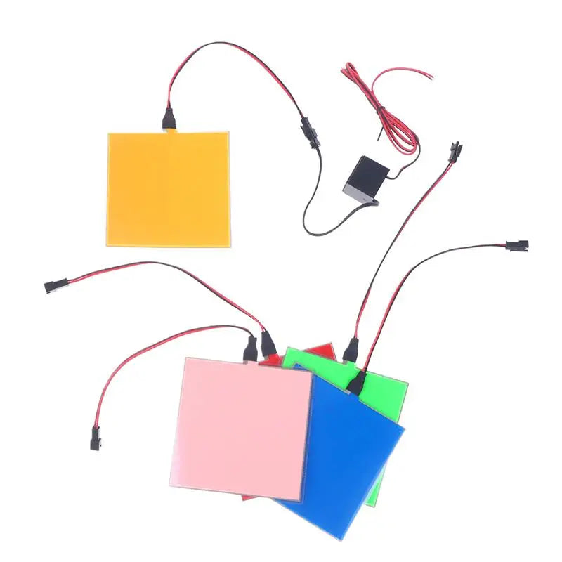 EL Flexible Electroluminescent Sheet 10x10cm Cuttable DIY 12V