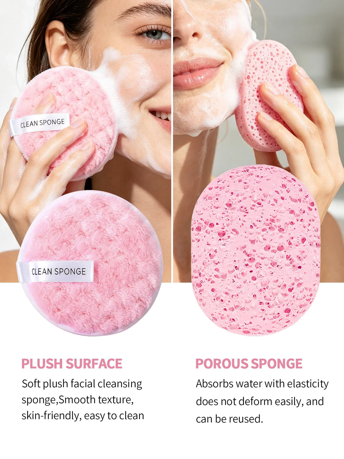 4-Piece Makeup Sponge Puff Set – Foundation & Cleansing