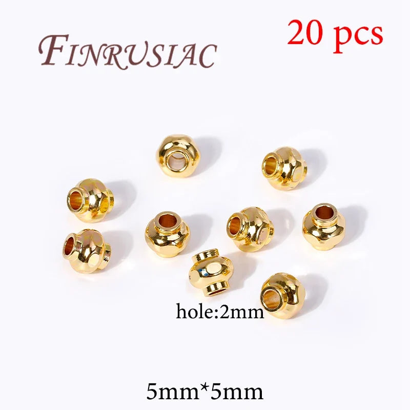 Gold Plated Brass Spacer Beads – DIY Jewelry Findings 6mm×8mm