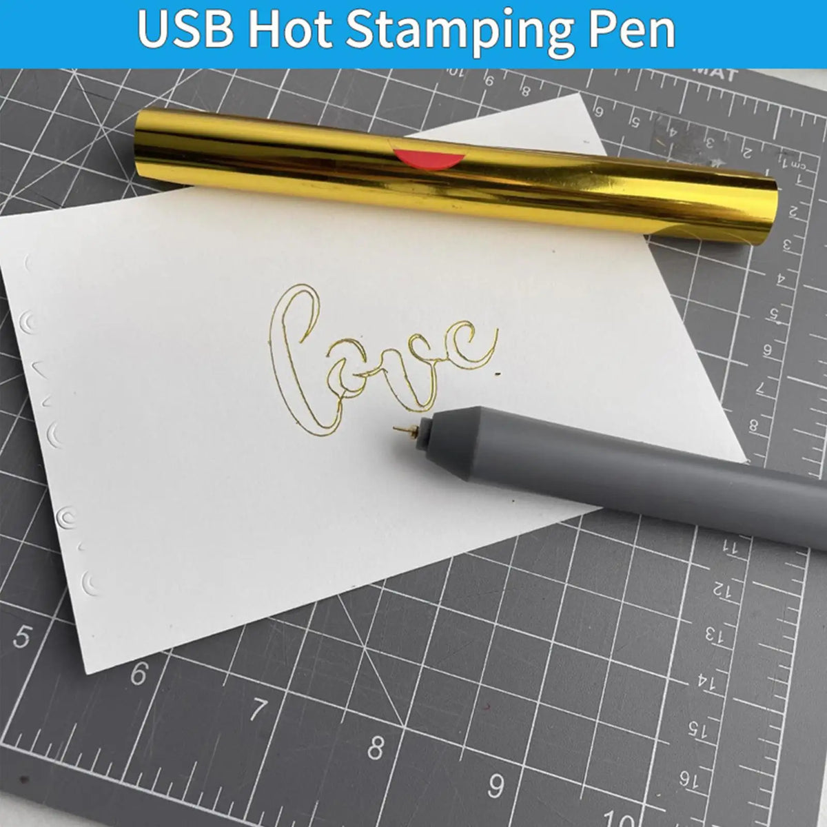 USB Hot Foil Pen Set – Gold & Silver Scrapbooking Stamping Kit