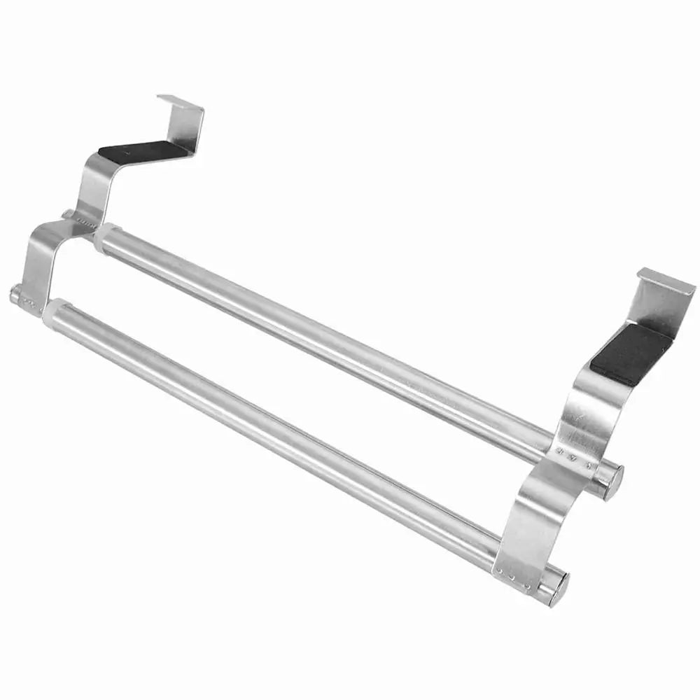 No-Drill Retractable Stainless Steel Towel Rack – Silver