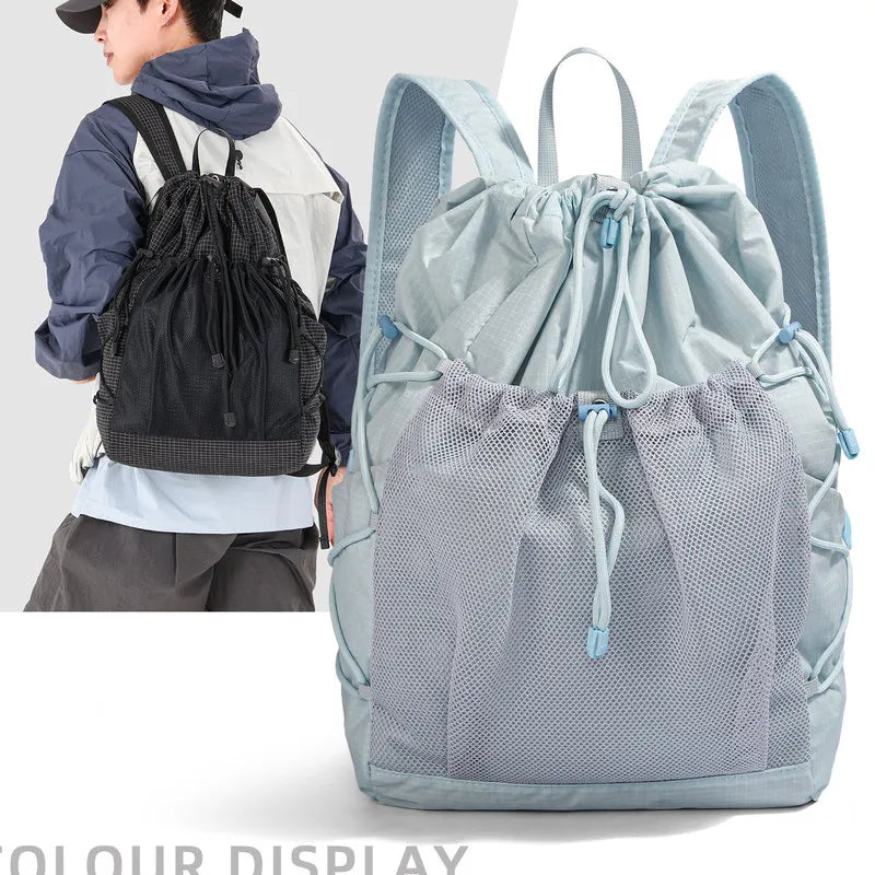 Lightweight Drawstring Backpack – Hiking, Travel & College
