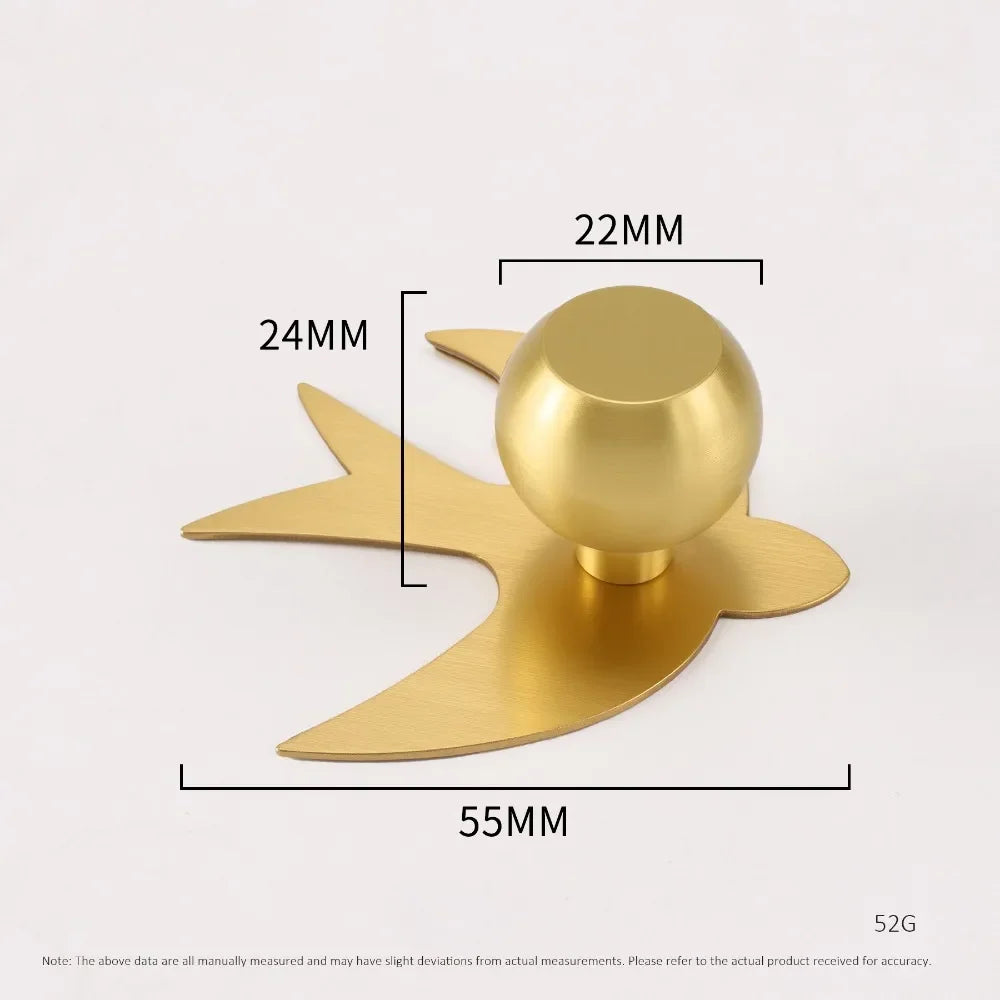 Brass Cabinet Pull with Backplate | Minimalist Gold Drawer Handle