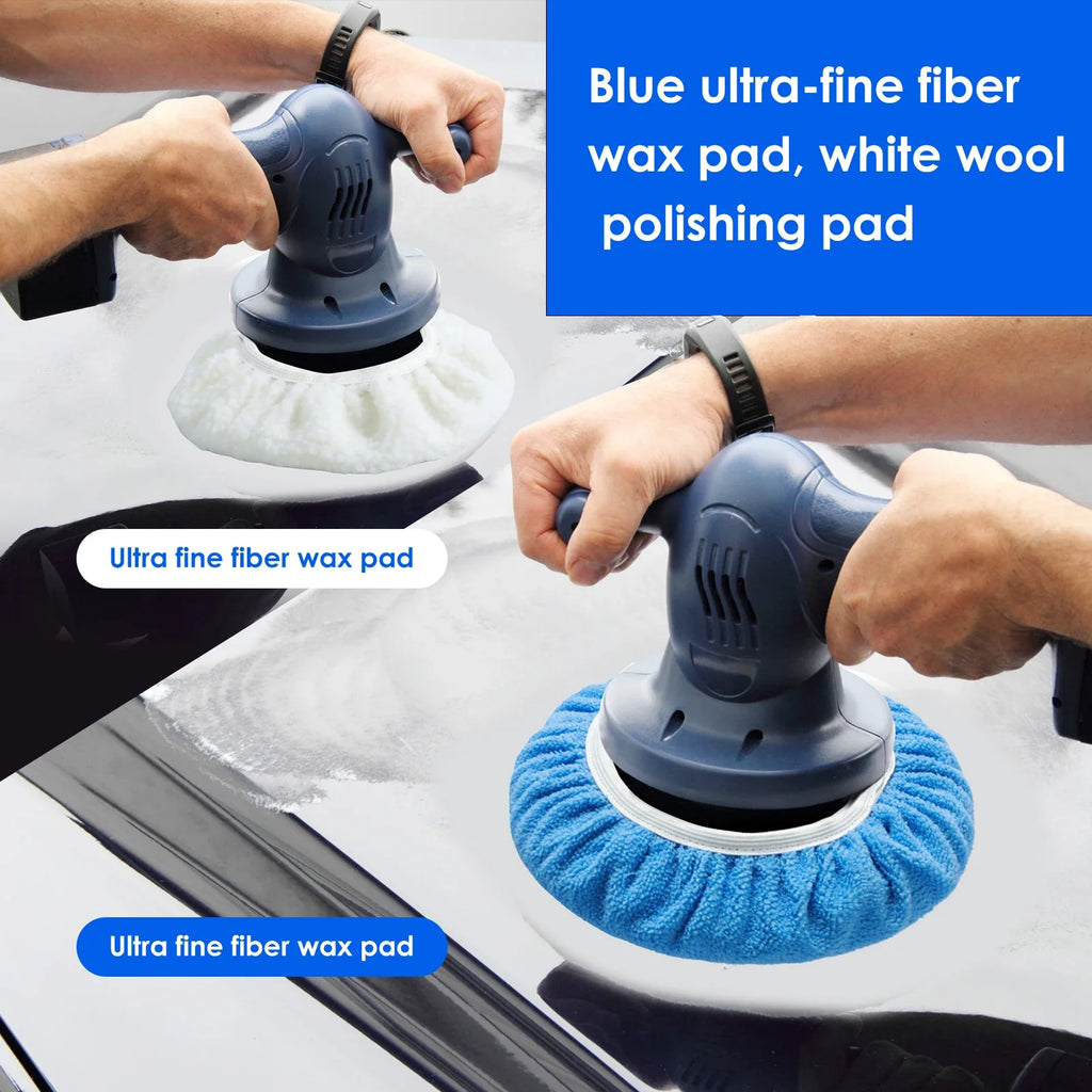 15Pcs Car Polishing Buffing Pad Set 7-10 Inch Microfiber & Wool