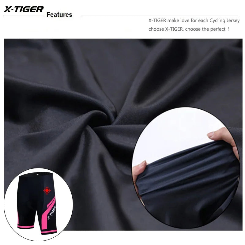X-TIGER Women's 5D Gel Padded Cycling Shorts – MTB & Road