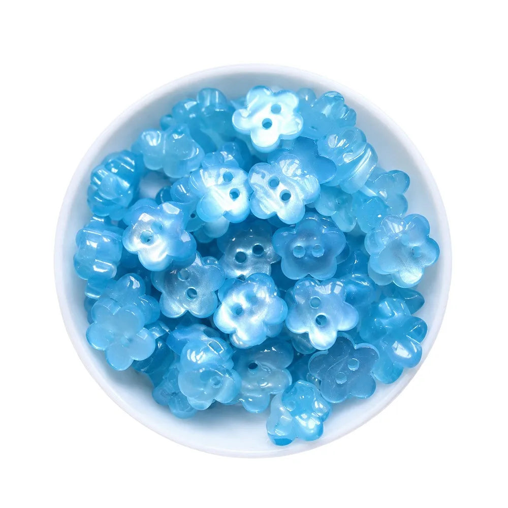 50pcs 3D Flower Buttons 11mm Hollow Cloud Shape – DIY Craft