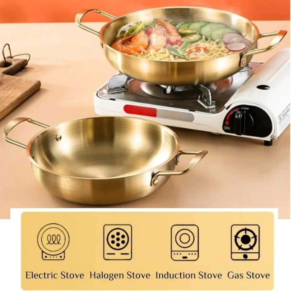 FEB.WIND Korean Ramen Pot – Stainless Steel Cooking Pot