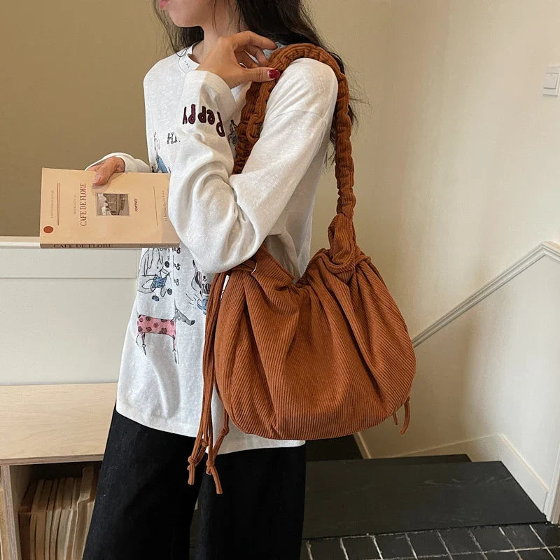 Korean Corduroy Crossbody Cloud Bag – Women's Shoulder Bag