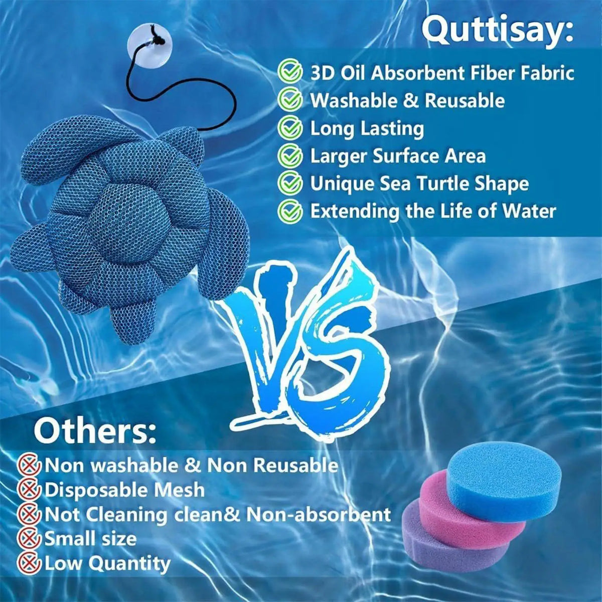 Turtle Hot Tub Scum Absorber – Spa & Pool Oil Skimmer
