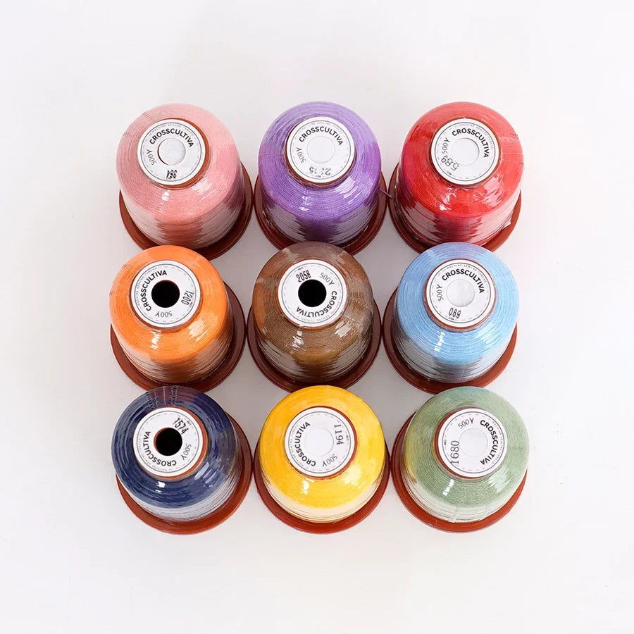9-Color Sewing Thread Kit 500 Yards – Polyester Multicolor