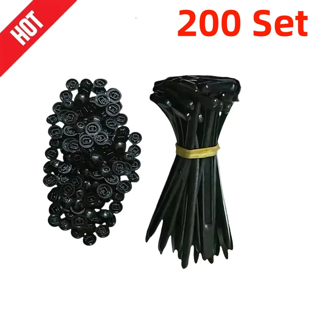 Universal Nylon Cable Tie Clips Car Auto Fastener Screw Replacement