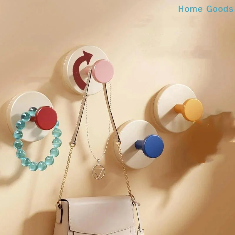 Colorful No-Drill Suction Cup Wall Hooks – Waterproof & Reusable