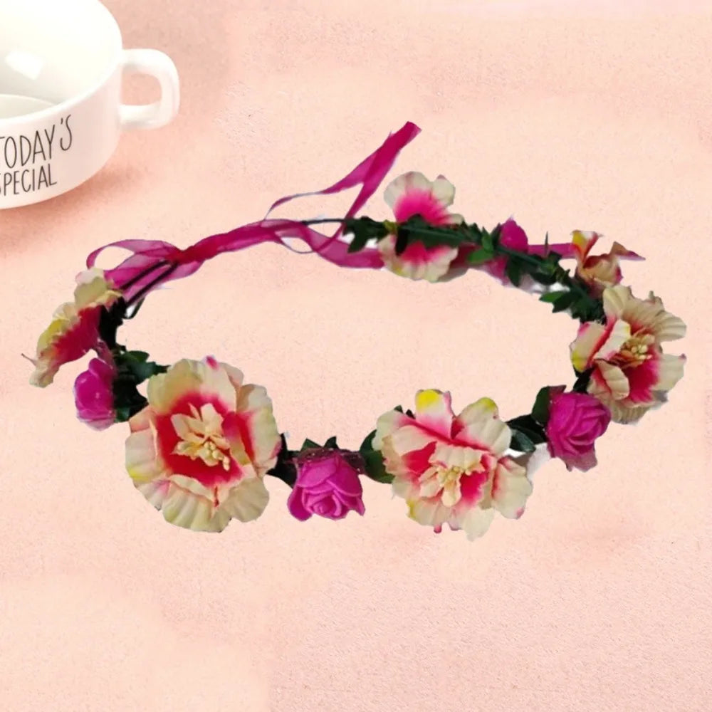 Handmade Flower Crown Wreath – Boho Floral Hair Accessory