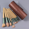 10-Piece Beginner Makeup Brush Set with Glitter Storage Bucket