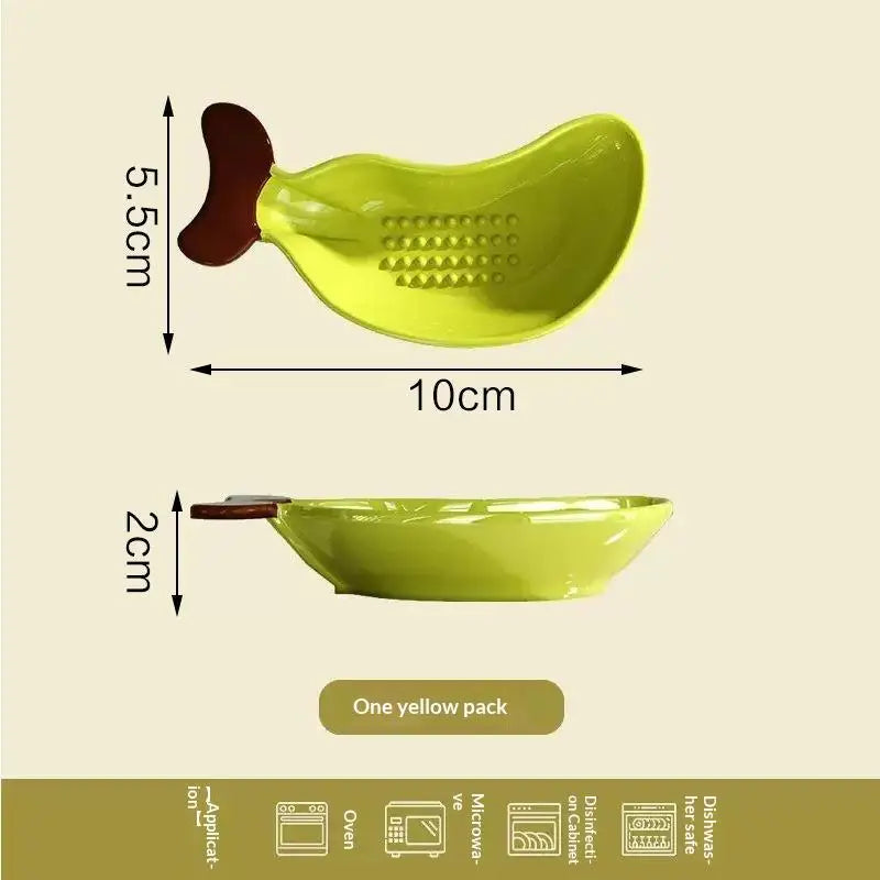 Fish-Shaped BPA-Free Seasoning Dish & Grinding Plate | JETTING
