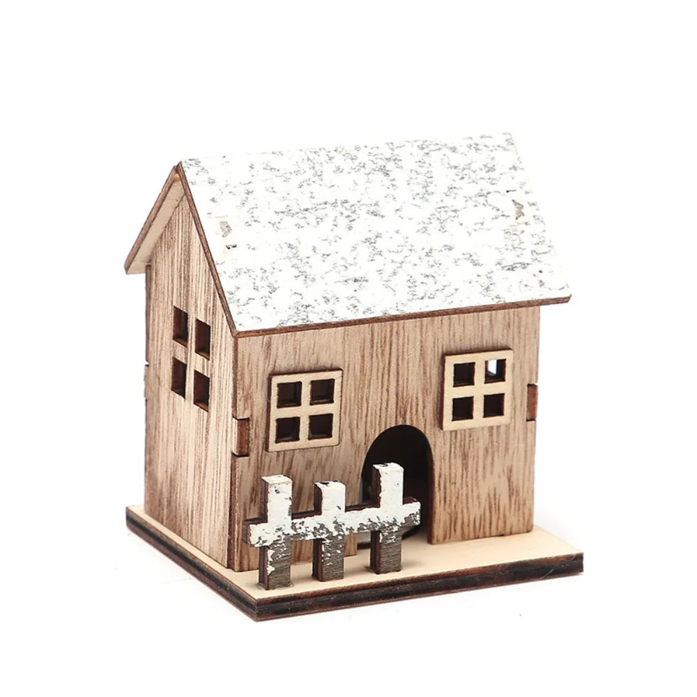 LED Wooden Christmas Cabin Decoration | Warm Glow Holiday Decor