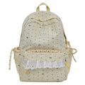 Korean Polka Dot Lace Canvas Backpack for Girls | School