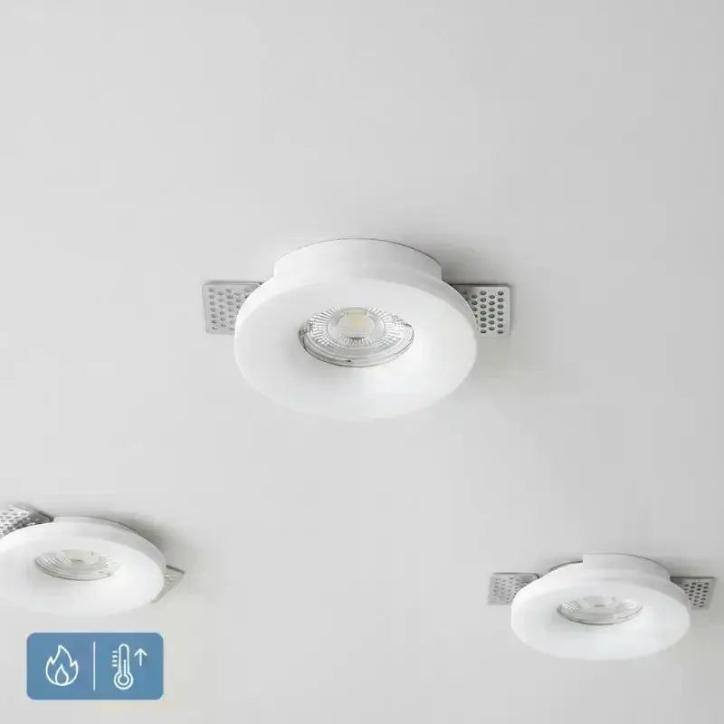 Recessed Gypsum Ceiling Downlight GU10 LED Borderless Frame