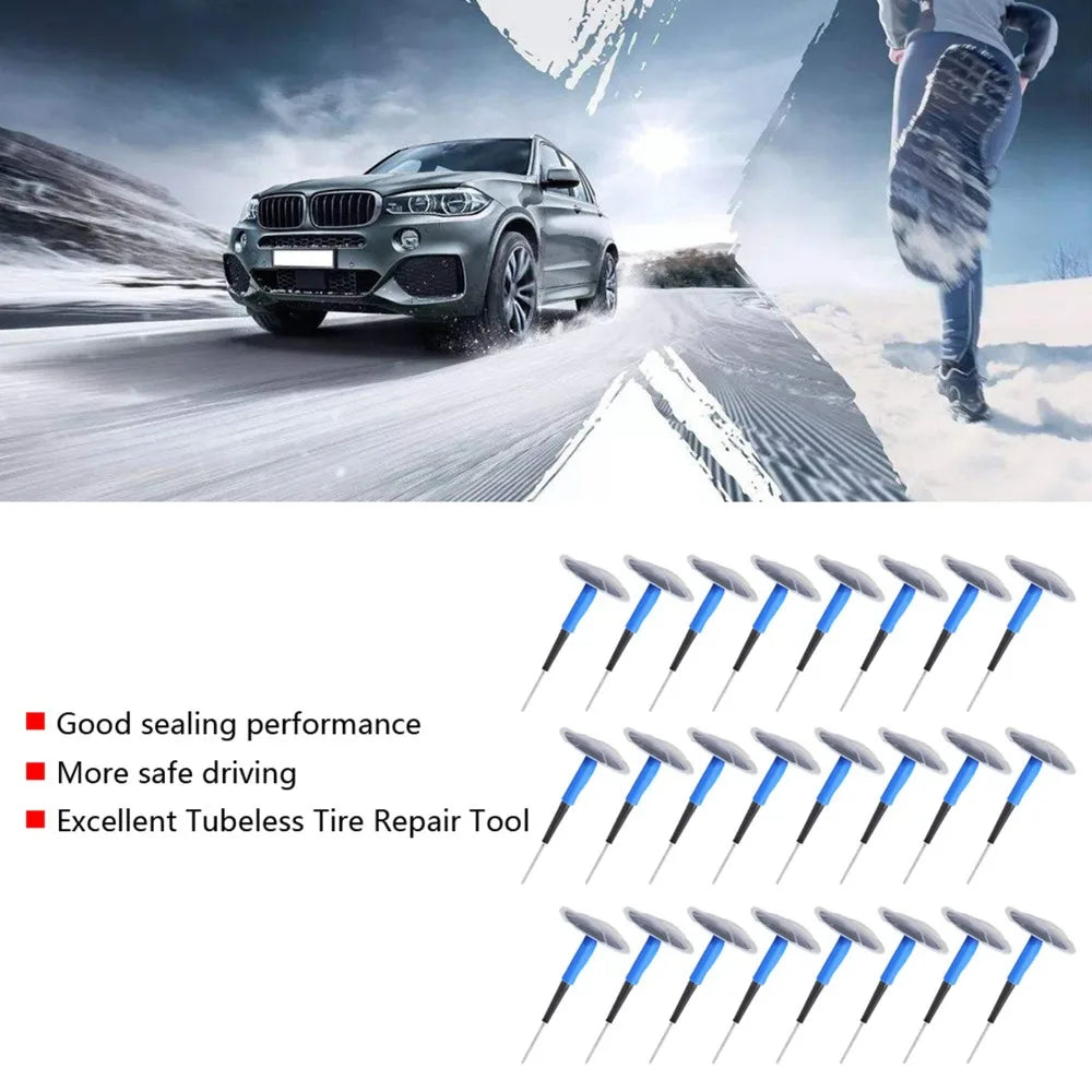 24PCS Tubeless Tire Repair Mushroom Plugs – 3 Sizes Universal Kit