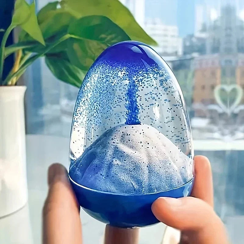 Volcanic Eruption Acrylic Liquid Hourglass Timer Ornament