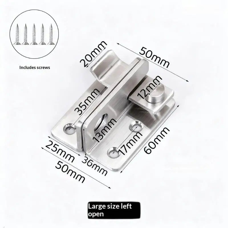 Heavy Duty Stainless Steel Slide Bolt Door Lock & Flip Latch