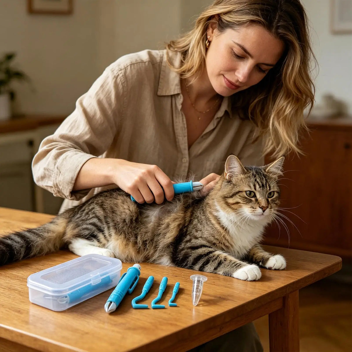 Pet Tick & Flea Remover Tweezers Set – Dogs, Cats & Livestock