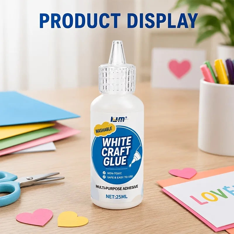 White Craft Glue – Washable Multi-Purpose Adhesive for DIY
