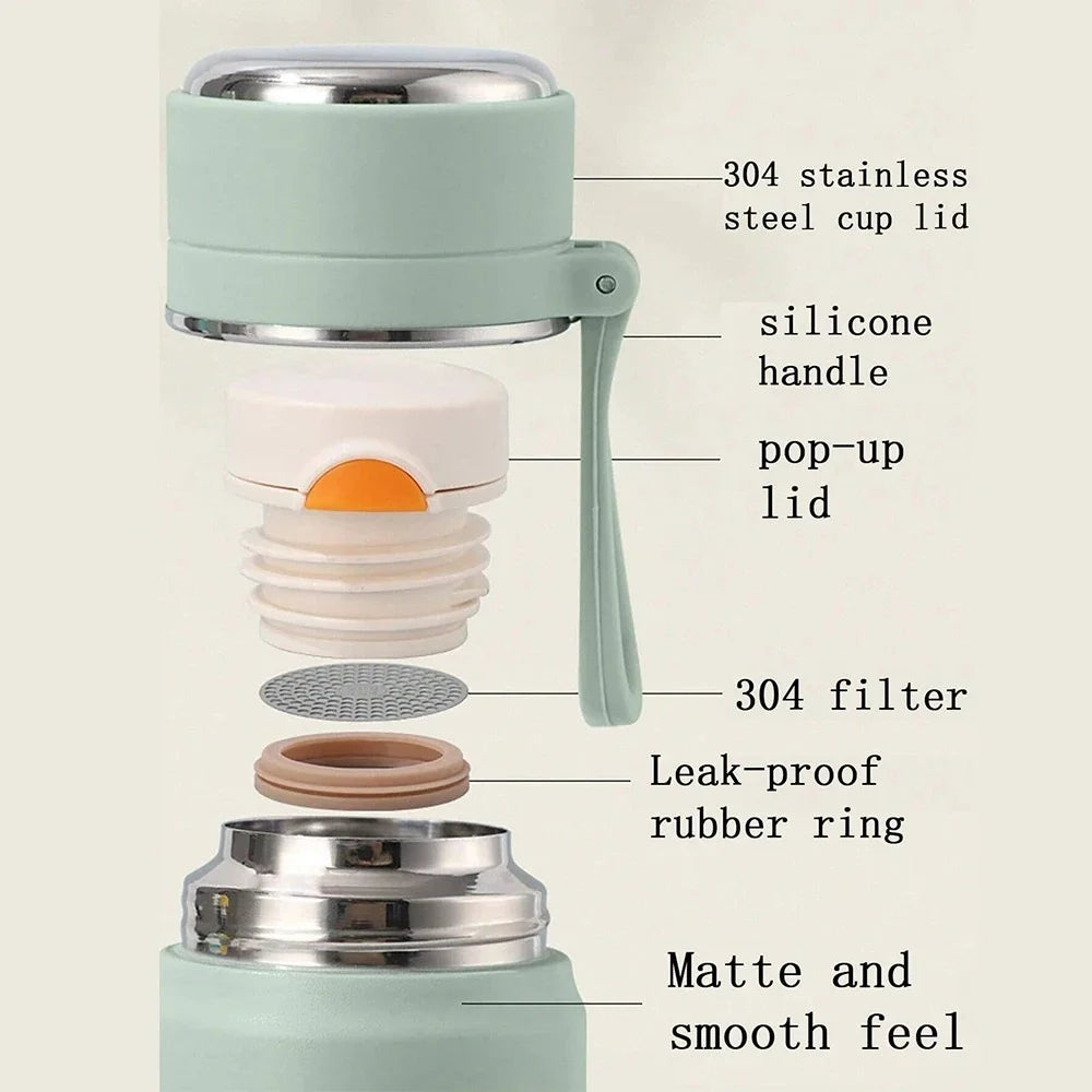 SUS316 Stainless Steel Thermos Bottle 500ml/600ml Insulated