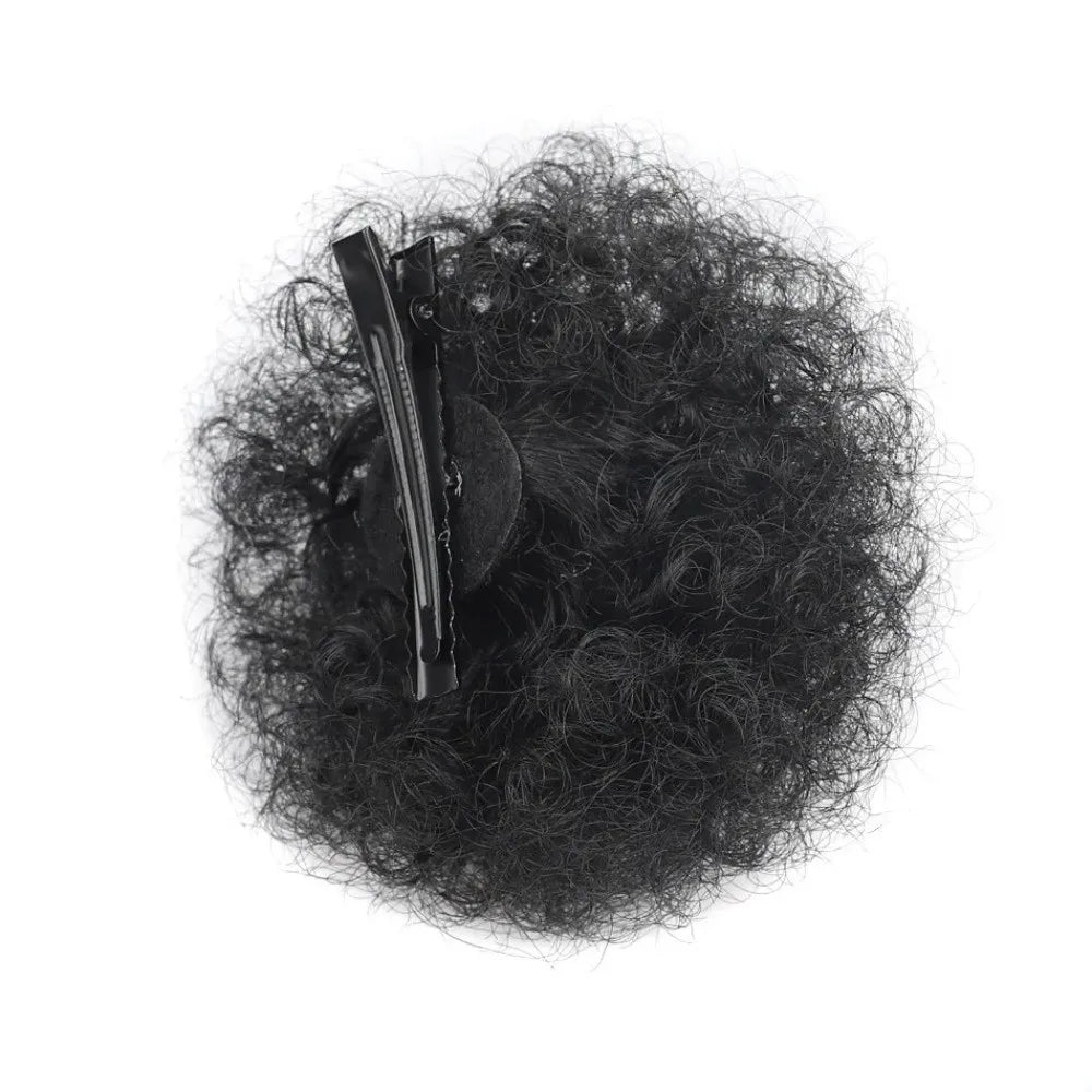 2-Pack Afro Puff Hair Buns – Kinky Curly Donut Chignon for Girls
