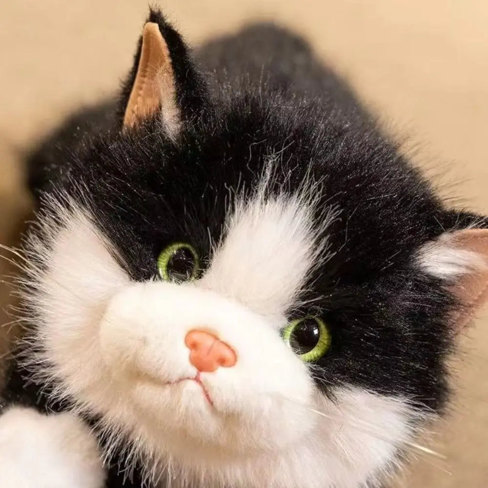 Realistic Cat Plush Toy – Fluffy Voiced Stuffed Animal Doll 40cm