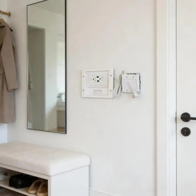 Plastic US Wall Outlet Cover – Tool-Free Install | 110V–240V