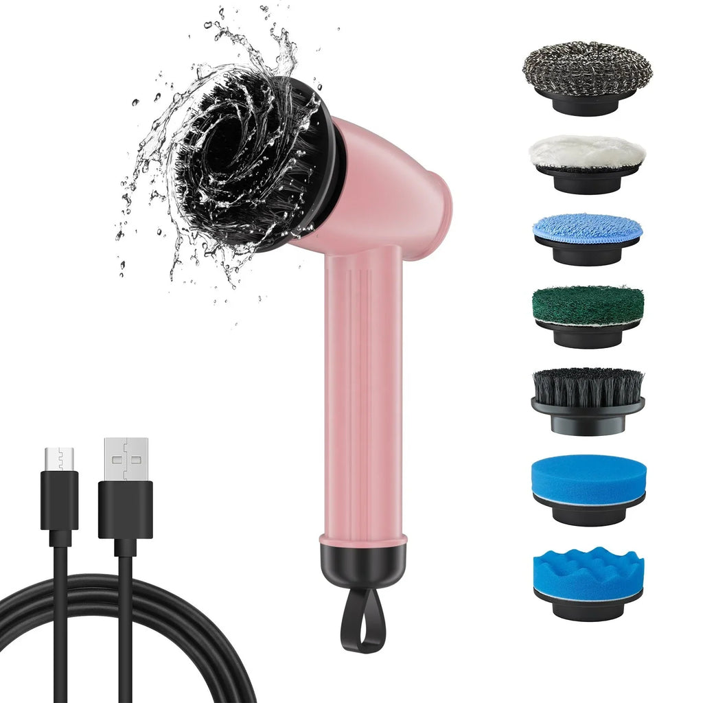 7-in-1 Cordless Electric Spin Scrubber – Multi-Surface Brush
