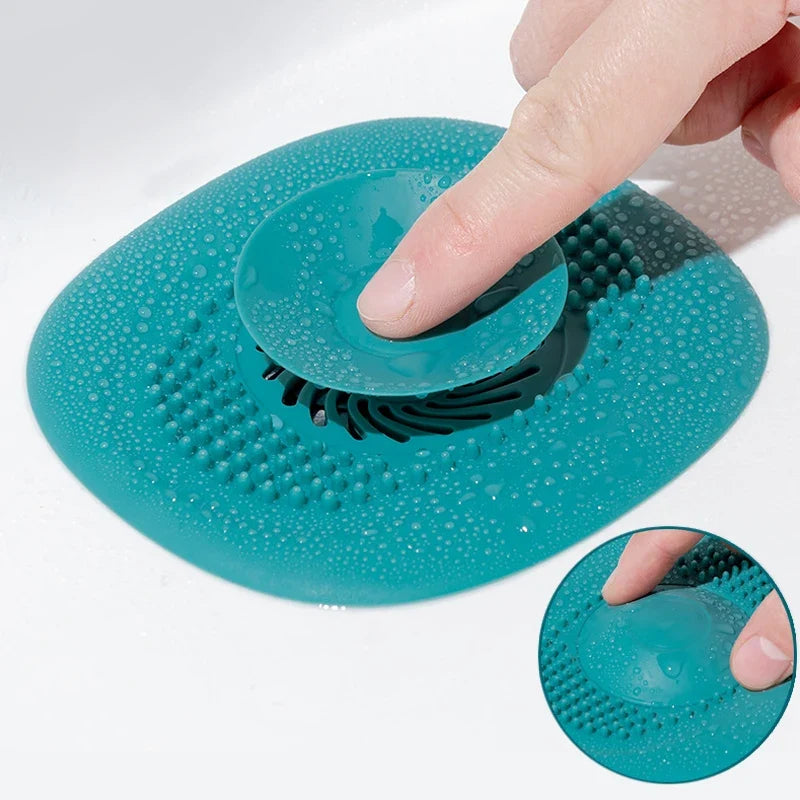 Silicone Hair Catcher Shower Drain Cover & Sink Strainer