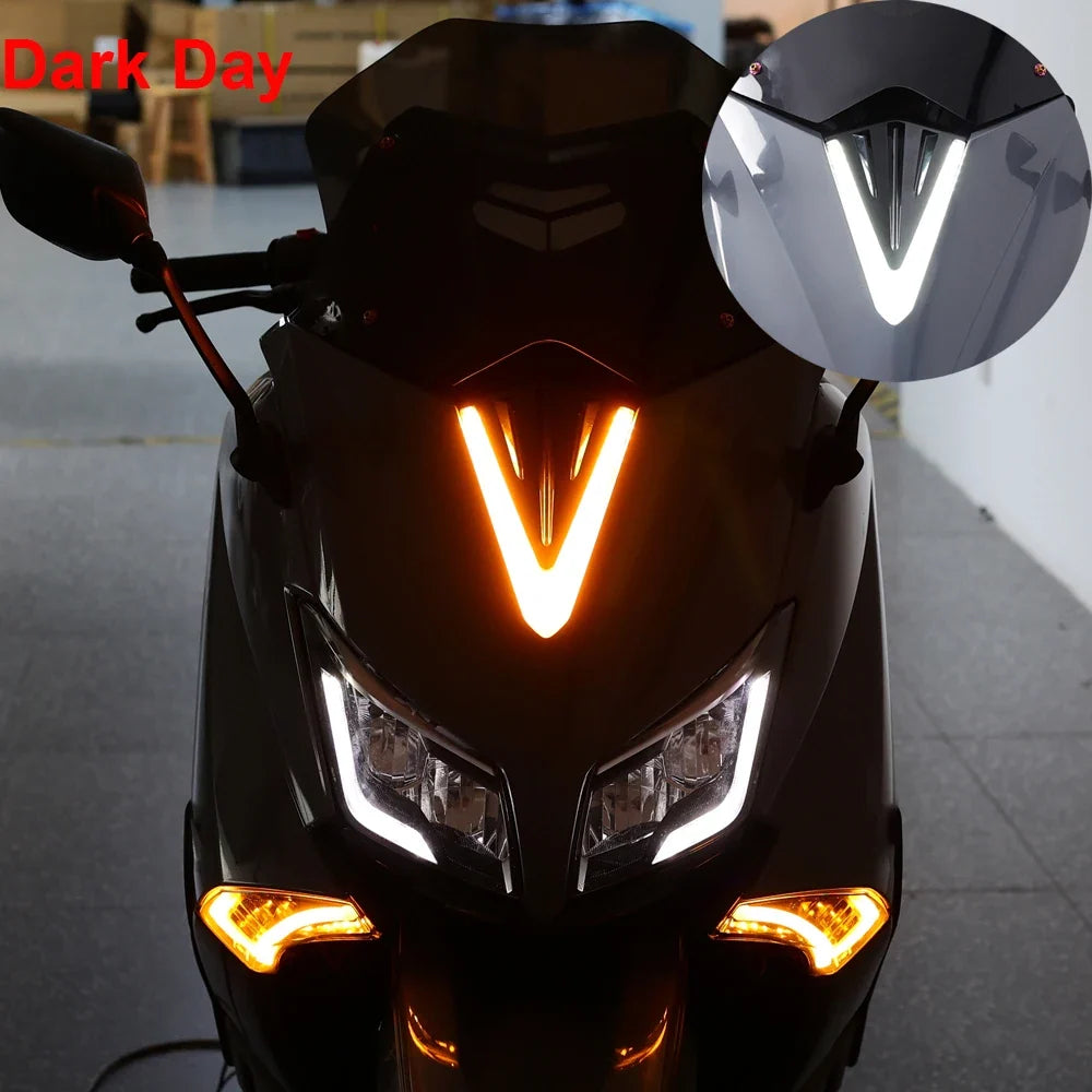 Yamaha TMAX 530 2015-2016 V-Shape LED DRL Front Lamp E-MARK