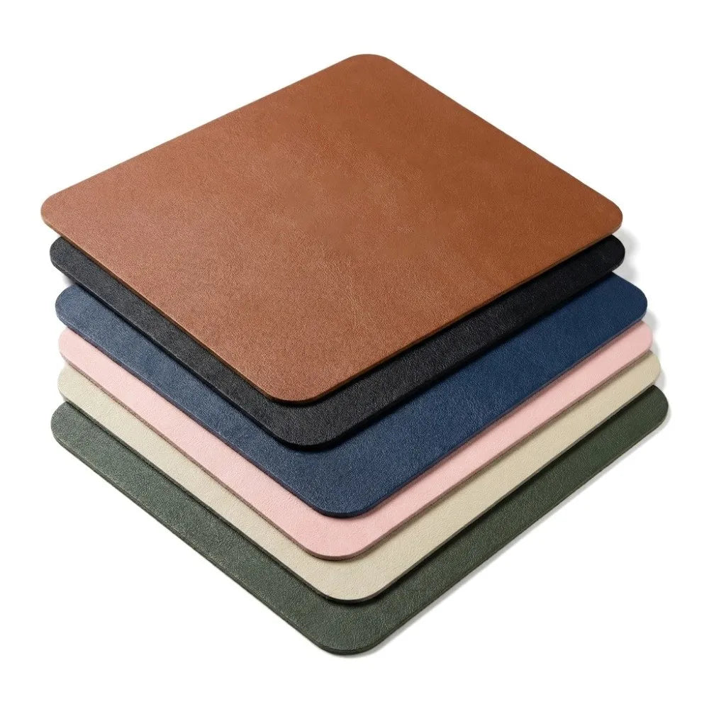 PU Leather Mouse Pad – Non-Slip Gaming Desk Mat | 250×210mm