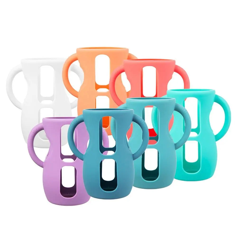 Silicone Baby Bottle Sleeve with Handle | 120/240ml Easy Grip