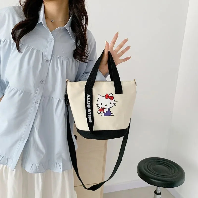 Sanrio Hello Kitty Kuromi Kawaii Canvas Crossbody Bag