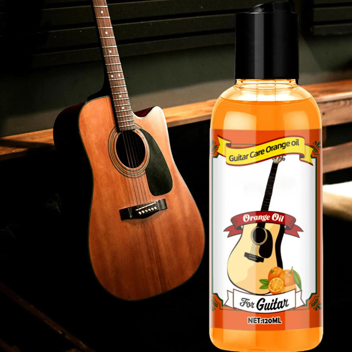 Guitar Fretboard Polishing Oil 120ml + Cleaning Cloth Set