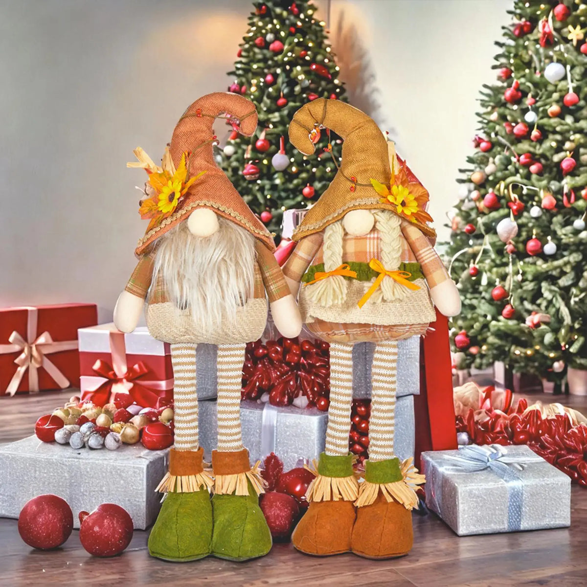 Thanksgiving Gnome Plush with Telescopic Legs | Festive Décor