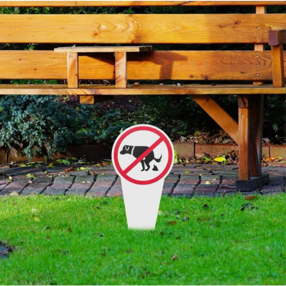 No Dog Poop Yard Sign – Waterproof Outdoor Garden Stake
