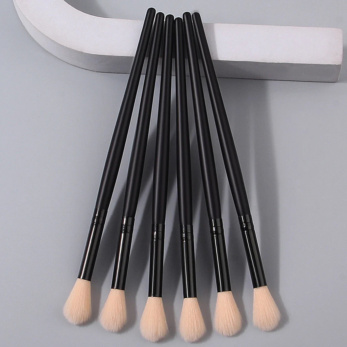 Champagne Makeup Brush Set – Highlight, Eyeshadow & Contour